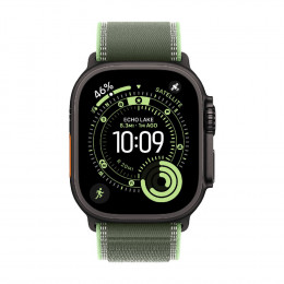 Apple Watch Ultra 3, 49 мм, Black Titanium Case/Green/Neon Trail Loop M/L Band
