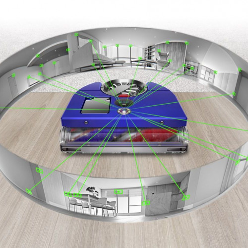 
Робот-пылесос Dyson 360 Robot Vacuum Cleaner RB03, Синий/Никель