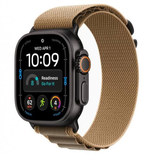 
Apple Watch Ultra 4, 49 мм, Black Titanium Case with Desert Alpine Loop (L)