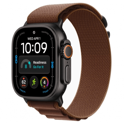 
Apple Watch Ultra 4, 49 мм, Black Titanium Case with Burgundy Alpine Loop (M)