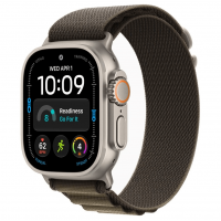 Apple Watch Ultra 4, 49 мм, Natural Titanium Case with Dark Olive Alpine Loop (L)