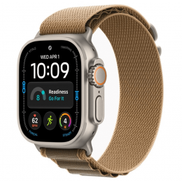 Apple Watch Ultra 4, 49 мм, Natural Titanium Case with Desert Alpine Loop (L)