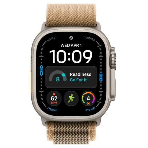 
Apple Watch Ultra 4, 49 мм, Natural Titanium Case with Desert Alpine Loop (M)