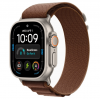 
Apple Watch Ultra 4, 49 мм, Natural Titanium Case with Burgundy Alpine Loop (S)