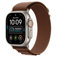 Apple Watch Ultra 4, 49 мм, Natural Titanium Case with Burgundy Alpine Loop (M)