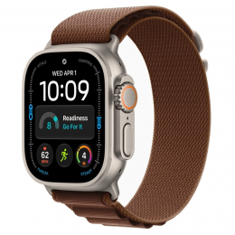 Apple Watch Ultra 4, 49 мм, Natural Titanium Case with Burgundy Alpine Loop (M)