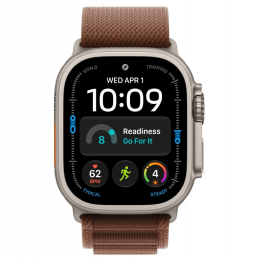 Apple Watch Ultra 4, 49 мм, Natural Titanium Case with Burgundy Alpine Loop (M)