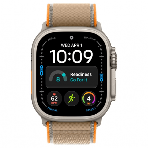 
Apple Watch Ultra 4, 49 мм, Natural Titanium Case with Sand Trail Loop (M/L)