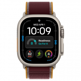 Apple Watch Ultra 4, 49 мм, Natural Titanium Case with Burgundy Trail Loop (M/L)