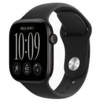 Apple Watch Series 12, 46 мм, Black Aluminum Case with Black Sport Band (S/M)