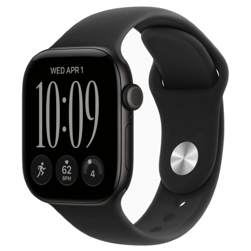 
Apple Watch Series 12, 46 мм, Black Aluminum Case with Black Sport Band (M/L)