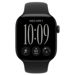 Apple Watch Series 12, 42 мм, Black Aluminum Case with Black Sport Band (M/L)