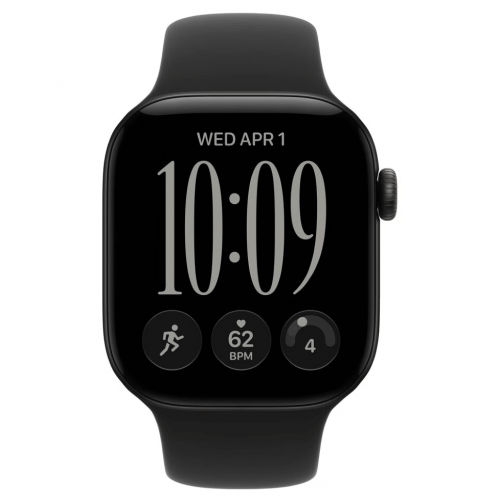 
Apple Watch Series 12, 46 мм, Black Aluminum Case with Black Sport Band (M/L)
