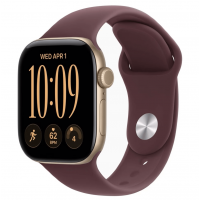 Apple Watch Series 12, 42 мм, Light Gold Aluminum Case with Burgundy Sport Band (S/M)