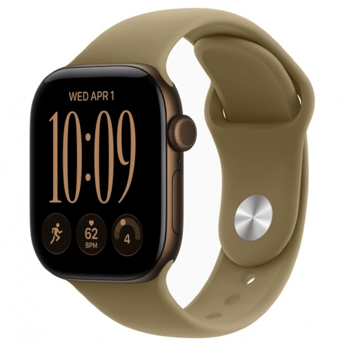 
Apple Watch Series 12, 46 мм, Dark Bronze Aluminum Case with Olive Sport Band (S/M)