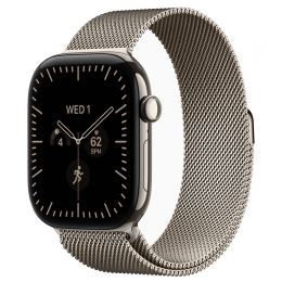 Apple Watch Series 12, 42 мм, Natural Titanium Case with Natural Milanese Loop (M/L)