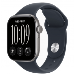Apple Watch Series 12, 42 мм, Space Gray Aluminum Case with Navy Blue Sport Band (S/M)