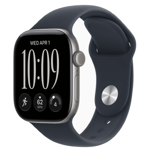 
Apple Watch Series 12, 42 мм, Space Gray Aluminum Case with Navy Blue Sport Band (S/M)
