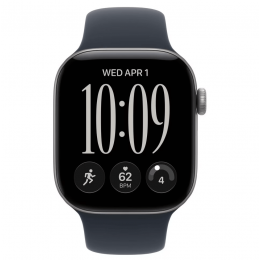 Apple Watch Series 12, 46 мм, Space Gray Aluminum Case with Navy Blue Sport Band (M/L)