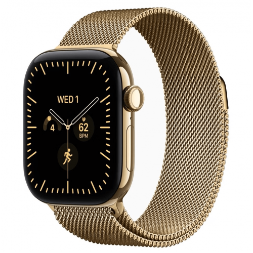 
Apple Watch Series 12, 42 мм, Radiant Gold Titanium Case with Radiant Gold Milanese Loop (S/M)