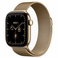 Apple Watch Series 12, 42 мм, Radiant Gold Titanium Case with Radiant Gold Milanese Loop (M/L)