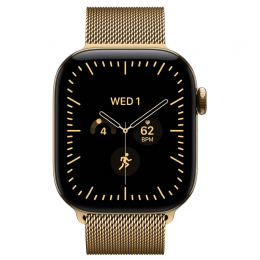 Apple Watch Series 12, 42 мм, Radiant Gold Titanium Case with Radiant Gold Milanese Loop (S/M)