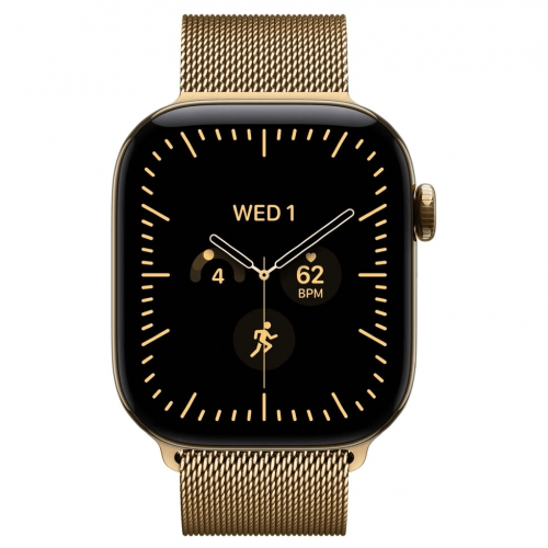 
Apple Watch Series 12, 42 мм, Radiant Gold Titanium Case with Radiant Gold Milanese Loop (M/L)