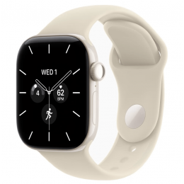 Apple Watch Series 12, 42 мм, Pearl White Ceramic Case with Sand Sport Band (S/M)