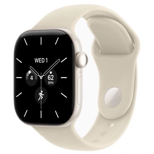 
Apple Watch Series 12, 46 мм, Pearl White Ceramic Case with Sand Sport Band (S/M)