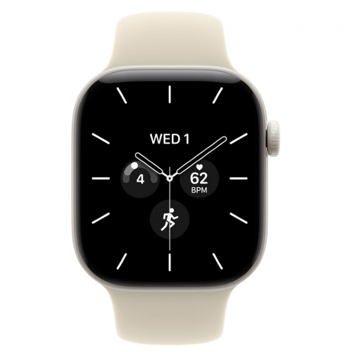 
Apple Watch Series 12, 46 мм, Pearl White Ceramic Case with Sand Sport Band (S/M)