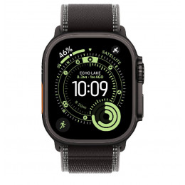 Apple Watch Ultra 3, 49 мм, Black Titanium Case/Black Charcoal Trail Loop M/L Band