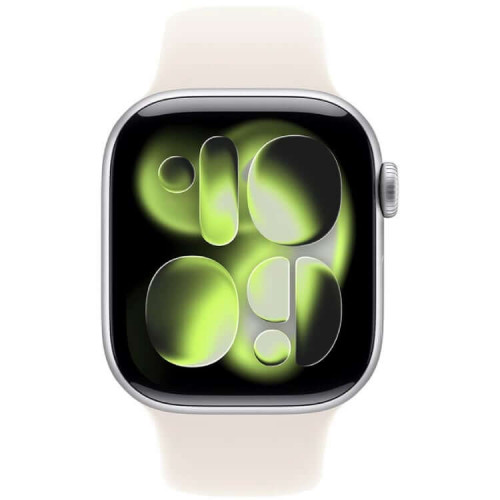 
Apple Watch Series 11, 46 мм, Silver Aluminium Starlight Sport Band M/L