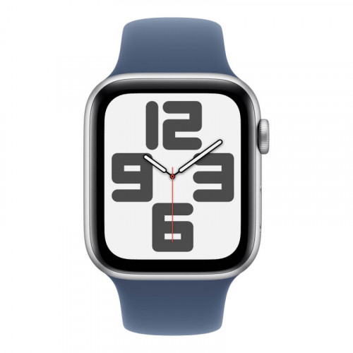 
Apple Watch Series SE 2024, 44mm, Silver Aluminium Case, Sport Band Blue Denim, M/L