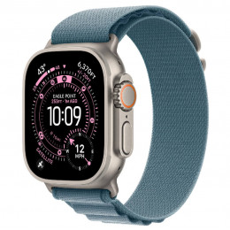 Apple Watch Ultra 3, 49 мм, Natural Titanium Case/Light Blue Alpine Loop Large Band