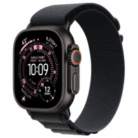 Apple Watch Ultra 3, 49 мм, Black Titanium Case/Black Alpine Loop Large Band