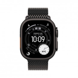 Apple Watch Ultra 3, 49 мм, Black Titanium Milanese Loop Black L