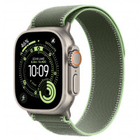 Apple Watch Ultra 3, 49 мм, Natural Titanium Case/Green/Neon Trail Loop S/M Band