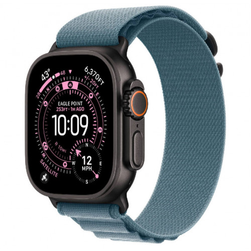 
Apple Watch Ultra 3, 49 мм, Black Titanium Case/Light Blue Alpine Loop Small Band