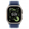 
Apple Watch Ultra 3, 49 мм, Natural Titanium Case/Blue/Bright Blue Trail Loop M/L Band