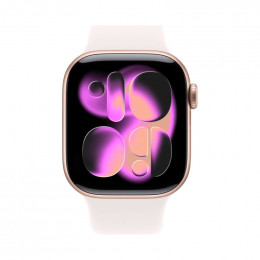 Apple Watch Series 11, 46 мм, Rose Gold Aluminum Light Blush Sport Band M/L