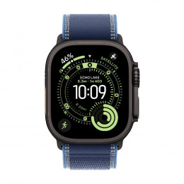 Apple Watch Ultra 3, 49 мм, Black Titanium Case/Blue/Bright Bluel Trail Loop M/L Band