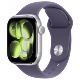 Apple Watch Series 11, 42 мм, Silver Aluminium Purple Fog Sport Band S/M