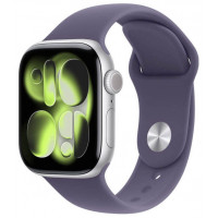 Apple Watch Series 11, 46 мм, Silver Aluminium Purple Fog Sport Band M/L