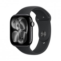 Apple Watch Series 11, 42 мм, Jet Black Aluminum Black Sport Band S/M