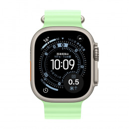 Apple Watch Ultra 3, 49 мм, корпус из титана, ремешок Ocean цвета «Neon Green»