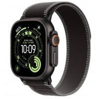 Apple Watch Ultra 3, 49 мм, Black Titanium Case/Black Charcoal Trail Loop S/M Band