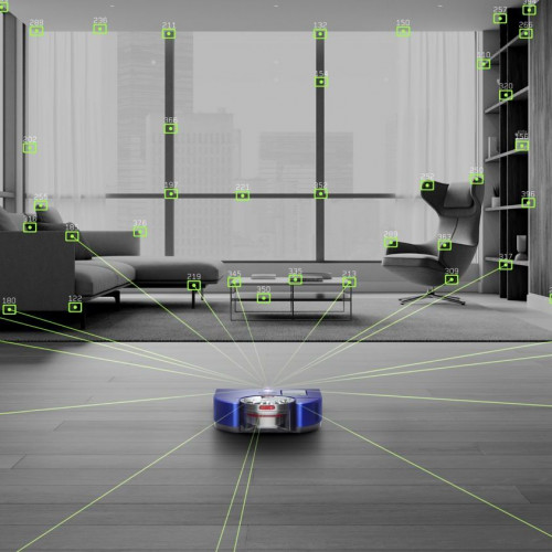 
Робот-пылесос Dyson 360 Robot Vacuum Cleaner RB03, Синий/Никель