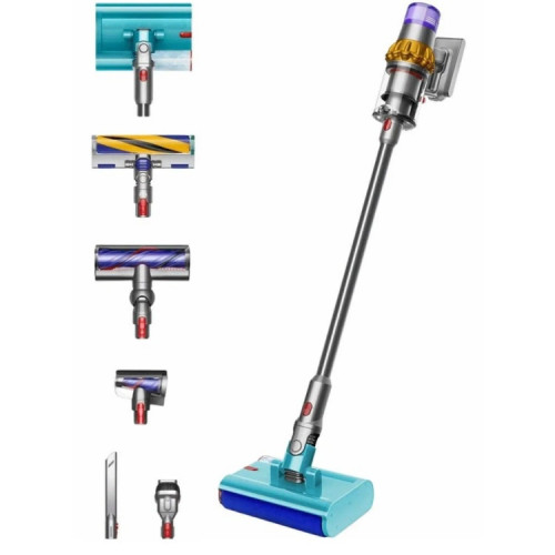 
Беспроводной пылесос с влажной уборкой Dyson V15s Detect Submarine SV47, Yellow/Nickel