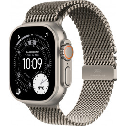 Apple Watch Ultra 3, 49 мм, Natural Titanium Milanese Natural Loop L