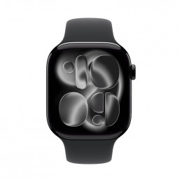 Apple Watch Series 11, 46 мм, Jet Black Aluminum Black Sport Band S/M